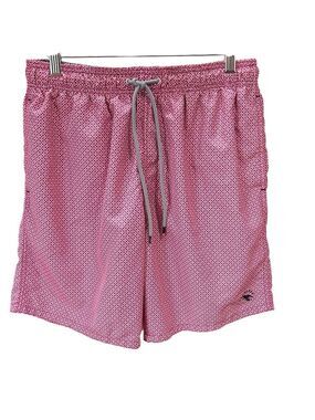 Ted Baker Geometric Print Swim Trunk SZ L 4 Pink Navy